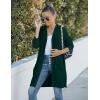 MEROKEETY Long Cardigans for Women 2026 Fall Winter Hooded Long Sleeve Open Front Sweaters with Pockets(Hunter Green)