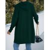 MEROKEETY Long Cardigans for Women 2026 Fall Winter Hooded Long Sleeve Open Front Sweaters with Pockets(Hunter Green)