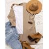 MEROKEETY Long Cardigans for Women 2026 Fall Winter Hooded Long Sleeve Open Front Sweaters with Pockets(Khaki)