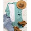 MEROKEETY Long Cardigans for Women 2026 Fall Winter Hooded Long Sleeve Open Front Sweaters with Pockets(Lake Green)