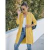 MEROKEETY Long Cardigans for Women 2026 Fall Winter Hooded Long Sleeve Open Front Sweaters with Pockets(Mustard)