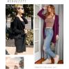 MEROKEETY Long Cardigans for Women 2026 Fall Winter Hooded Long Sleeve Open Front Sweaters with Pockets(Navy)
