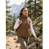 MEROKEETY Puffer Vest Women 2025 Fall Winter Sleeveless Jackets Lightweight Warm Stand Collar Quilted Zip Up Coat(Coffee)