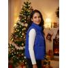 MEROKEETY Puffer Vest Women 2025 Fall Winter Sleeveless Jackets Lightweight Warm Stand Collar Quilted Zip Up Coat(Royal)