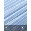 MEROKEETY Women’s 2025 Fall 3/4 Sleeve Shirt Dress Casual Button Down Shift Pleated Midi Dresses with Pockets(Striped Blue)