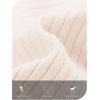 MEROKEETY Women’s 2025 Long Sleeve Mini Sweater Dress Crewneck Ribbed Knit A Line Pleated Swing Short Dresses(Beige)