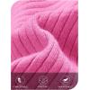 MEROKEETY Women’s 2025 Long Sleeve Mini Sweater Dress Crewneck Ribbed Knit A Line Pleated Swing Short Dresses(Hotpink)