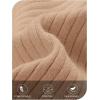 MEROKEETY Women’s 2025 Long Sleeve Mini Sweater Dress Crewneck Ribbed Knit A Line Pleated Swing Short Dresses(Khaki)