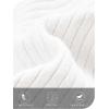 MEROKEETY Women’s 2025 Long Sleeve Mini Sweater Dress Crewneck Ribbed Knit A Line Pleated Swing Short Dresses(White)