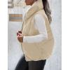 MEROKEETY Womens 2025 Puffer Vest Sleeveless Zip Up Quilted Coat Stand Collar Gilet Jacket With Pockets(Apricot)