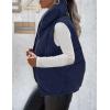 MEROKEETY Womens 2025 Puffer Vest Sleeveless Zip Up Quilted Coat Stand Collar Gilet Jacket With Pockets(Navy)