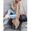 MEROKEETY Women’s 2026 Fall Waffle Knit Batwing Long Sleeve Cardigan Loose Open Front Sweater Coat(Apricot)