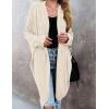 MEROKEETY Women’s 2026 Fall Waffle Knit Batwing Long Sleeve Cardigan Loose Open Front Sweater Coat(Beige)