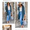 MEROKEETY Women’s 2026 Fall Waffle Knit Batwing Long Sleeve Cardigan Loose Open Front Sweater Coat(Dark Green)