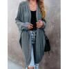 MEROKEETY Women’s 2026 Fall Waffle Knit Batwing Long Sleeve Cardigan Loose Open Front Sweater Coat(Dusty Green)
