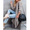 MEROKEETY Women’s 2026 Fall Waffle Knit Batwing Long Sleeve Cardigan Loose Open Front Sweater Coat(Grey)