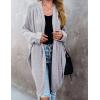 MEROKEETY Women’s 2026 Fall Waffle Knit Batwing Long Sleeve Cardigan Loose Open Front Sweater Coat(Light Grey)