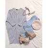 MEROKEETY Women’s 2026 Fall Waffle Knit Batwing Long Sleeve Cardigan Loose Open Front Sweater Coat(Light Grey)