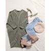 MEROKEETY Women’s 2026 Fall Waffle Knit Batwing Long Sleeve Cardigan Loose Open Front Sweater Coat(Olive)
