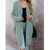 MEROKEETY Women’s 2026 Fall Waffle Knit Batwing Long Sleeve Cardigan Loose Open Front Sweater Coat(Sage)