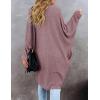 MEROKEETY Women’s 2026 Fall Waffle Knit Batwing Long Sleeve Cardigan Loose Open Front Sweater Coat(Taro)