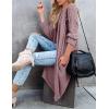MEROKEETY Women’s 2026 Fall Waffle Knit Batwing Long Sleeve Cardigan Loose Open Front Sweater Coat(Taro)
