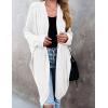 MEROKEETY Women’s 2026 Fall Waffle Knit Batwing Long Sleeve Cardigan Loose Open Front Sweater Coat(White)