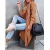 MEROKEETY Women’s 2026 Fall Waffle Knit Batwing Long Sleeve Cardigan Loose Open Front Sweater Coat(Yellow Brown)
