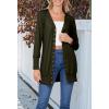 MEROKEETY Women’s 2026 Spring Long Sleeve Cardigan Sweater Lightweight Snap Button Down Open Front Casual Outfit(Army Green)