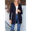 MEROKEETY Women’s 2026 Spring Long Sleeve Cardigan Sweater Lightweight Snap Button Down Open Front Casual Outfit(Black)