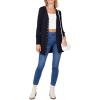 MEROKEETY Women’s 2026 Spring Long Sleeve Cardigan Sweater Lightweight Snap Button Down Open Front Casual Outfit(Black)