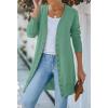 MEROKEETY Women’s 2026 Spring Long Sleeve Cardigan Sweater Lightweight Snap Button Down Open Front Casual Outfit(Dusty Green)