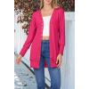 MEROKEETY Women’s 2026 Spring Long Sleeve Cardigan Sweater Lightweight Snap Button Down Open Front Casual Outfit(Hot Pink)