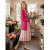 MEROKEETY Women’s 2026 Spring Long Sleeve Cardigan Sweater Lightweight Snap Button Down Open Front Casual Outfit(Hot Pink)