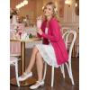 MEROKEETY Women’s 2026 Spring Long Sleeve Cardigan Sweater Lightweight Snap Button Down Open Front Casual Outfit(Hot Pink)