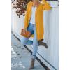 MEROKEETY Women’s 2026 Spring Long Sleeve Cardigan Sweater Lightweight Snap Button Down Open Front Casual Outfit(Mustard)