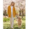 MEROKEETY Women’s 2026 Spring Long Sleeve Cardigan Sweater Lightweight Snap Button Down Open Front Casual Outfit(Mustard)