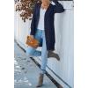 MEROKEETY Women’s 2026 Spring Long Sleeve Cardigan Sweater Lightweight Snap Button Down Open Front Casual Outfit(Navy)