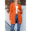 MEROKEETY Women’s 2026 Spring Long Sleeve Cardigan Sweater Lightweight Snap Button Down Open Front Casual Outfit(Orange)