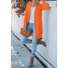 MEROKEETY Women’s 2026 Spring Long Sleeve Cardigan Sweater Lightweight Snap Button Down Open Front Casual Outfit(Orange)