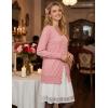 MEROKEETY Women’s 2026 Spring Long Sleeve Cardigan Sweater Lightweight Snap Button Down Open Front Casual Outfit(Pink)