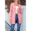 MEROKEETY Women’s 2026 Spring Long Sleeve Cardigan Sweater Lightweight Snap Button Down Open Front Casual Outfit(Pink)
