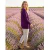 MEROKEETY Women’s 2026 Spring Long Sleeve Cardigan Sweater Lightweight Snap Button Down Open Front Casual Outfit(Plum)