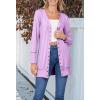 MEROKEETY Women’s 2026 Spring Long Sleeve Cardigan Sweater Lightweight Snap Button Down Open Front Casual Outfit(Purple)