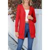MEROKEETY Women’s 2026 Spring Long Sleeve Cardigan Sweater Lightweight Snap Button Down Open Front Casual Outfit(Red)