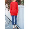 MEROKEETY Women’s 2026 Spring Long Sleeve Cardigan Sweater Lightweight Snap Button Down Open Front Casual Outfit(Red)