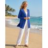 MEROKEETY Women’s 2026 Spring Long Sleeve Cardigan Sweater Lightweight Snap Button Down Open Front Casual Outfit(Royal Blue)