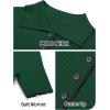 MEROKEETY Women’s 2026 Spring Ribbed Maxi Dress Summer V Neck Button Short Sleeve Slim Fit Bodycon Knit Sweater Dresses(Darkgreen)