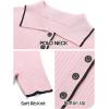 MEROKEETY Women’s 2026 Spring Ribbed Maxi Dress Summer V Neck Button Short Sleeve Slim Fit Bodycon Knit Sweater Dresses(Lightpink)