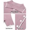 MEROKEETY Women’s 2026 Spring Ribbed Maxi Dress Summer V Neck Button Short Sleeve Slim Fit Bodycon Knit Sweater Dresses(Taro)